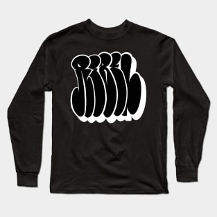 Graffiti Bubble Letters "Rebel" Shirt - black Long Sleeve T-Shirt